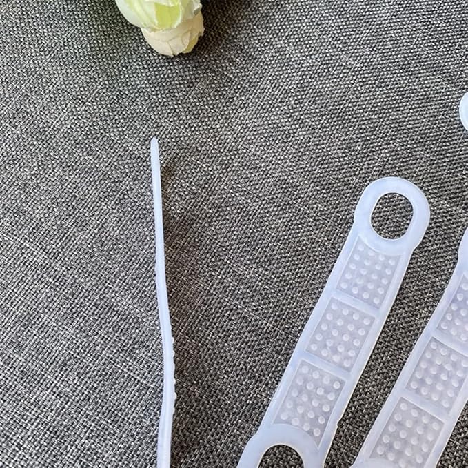 BCP 100 Pcs Clear Non-Slip Rubber Clothes Hanger Grips Clothing Hanger Strips