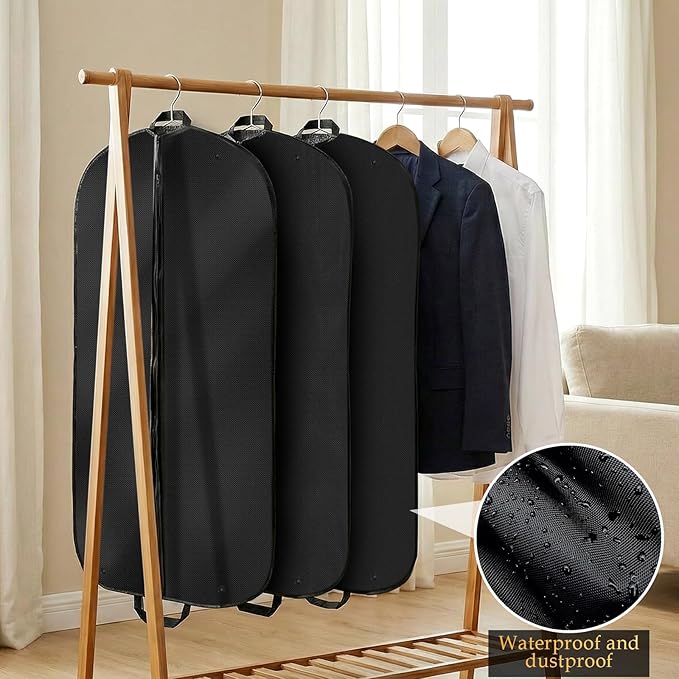 40" Breathable Garment Bag, Suit Covers, Travel Carrier Bag with Handles, Foldover