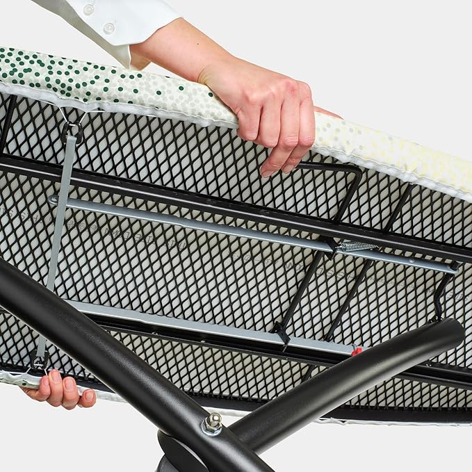 Brabantia - Ironing Board Cover D with Thick Foam & Felt Padding, Fairtrade Cotton, Durable and Easy Fit for Enhanced Ironing Performance – New Dawn, 53 x 18 in