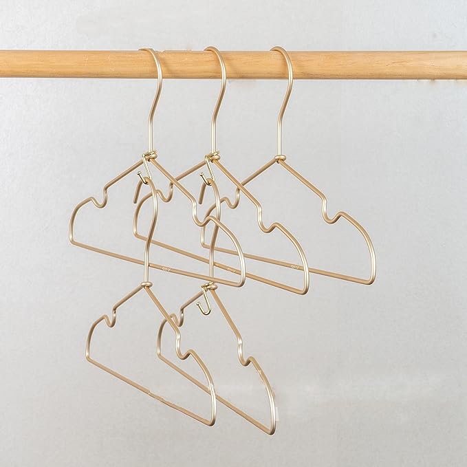 Metal Clothes Hanger, 36 Pack Connector Hooks Stable Gold Metal Outfit Hangers Extender Clips Organizer Strong Mini Cascading Hanger Hooks