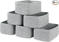 6 Pack Storage Baskets for Shelves, Small Baskets for Shelves, Cute Decorative Storage Bins, Organizer Basket for Gifts Empty, 11.8''Lx7.8''Wx4.7''H-Grey