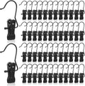 50Pcs Boot Hanger Clips for Closet, Portable Laundry Hooks with Clips, Heavy Duty Boot Hanging Clips, Boot Hangers Space Saving for Boots Pants Jeans Clothes Hats Tall Towels