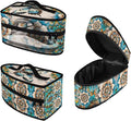 Boho Mandala Flower Butterfly Iron Tote Bag Stain Resistant Off White Travel Iron Storage Box Washable Protective Carrying Bag with Handle Compatible with Most Irons