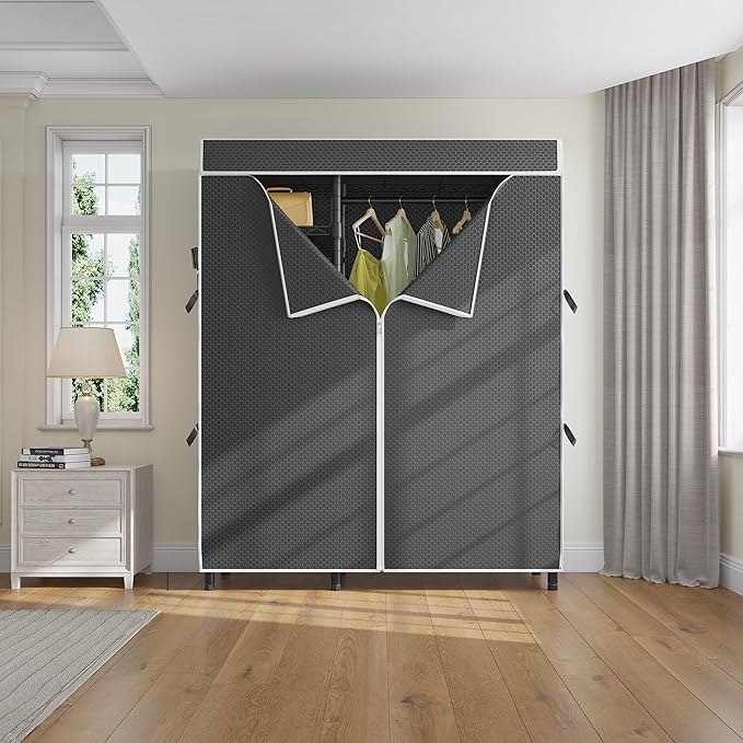 VIPEK Cover ONLY for V2/V2S/V7/R4/R3 Plus Clothes Rack, Dustproof Zippered Polyester Fabric Cover, Sturdy, Wrinkle Resistance, Breathability Keep Garments Dry, 46.1" L X 17.7" W X 75.2" H, Black