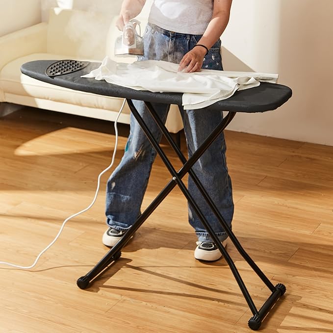 Ironing Board-Foldable Adjustable Height Iron Board with Heat-Resistant Cover - Lightweight and Durable for Home Use
