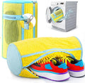 Shoe Washing Machine Bag (2 Pack) – 360° Thick Protection, Highly Durable Mesh Sneaker Washer w/Zipper Lock & Side Pockets – Deep Cleaning Sneaker Laundry Bag for Spotless Shoes