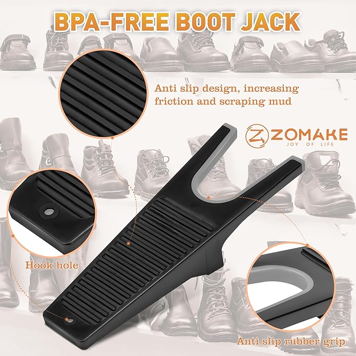 ZOMAKE Boot Jack, Cowboy Boot Remover Take Off Helper, Portable Bootjack Puller for Men Women