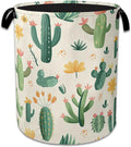 Groovy Cactus Flower Laundry Basket Collapsible Laundry Hamper, Oxford Cloth Storage Bin for Room/Bathroom/Bedroom/Dormitories 16" X 20.8"