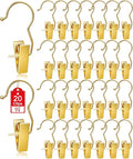 20 Pack Gold Boot Hangers for Closet, Hanger Clips Portable Travel Hangers Space Saving, Boot Clip Hooks for Hanging Clothes Pins Laundry Pants Hooks Towels Hat Bra Socks Jean