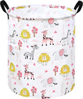 KUNRO Round Laundry Gift Basket Storage Hamper Clothes Storage Basket Organizer Bin with Handles for Nursery Room