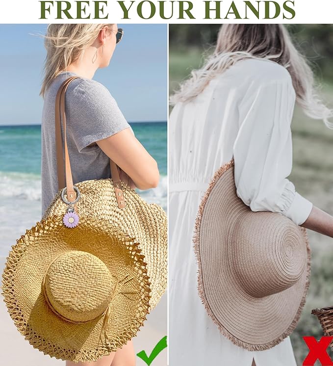 Hat Clip - Hat Holder for Travel on Bag - Silicone Hands Free Hat Clip for Purse Luggage - Protect Hat from Falling