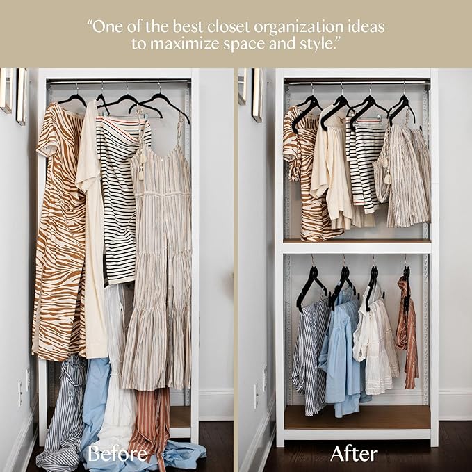 Hangers for Long Garments by Cove (5-Pack) | Space Saving Clothes Hangers for Long Dresses, Jumpers, Blankets & Closet Organization | Perfect for Travel | Made from 100% Recycled Materials