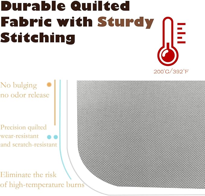 Steamer Board for Clothes, Over The Door Steamer Pad, Compact Hanging Ironing Mat for Shirts and Blouses, Foldable Steam Ironing Board for Table Top, Travel, and Small Space