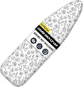 Ironing Board Cover and Pad 15"x54" Extra Thick Natural Cotton, Scorch and Stain Resistant Padding, Standard Size Iron Board Cover with Fasteners Heavy Duty Elastic Edge, Heatproof Rose
