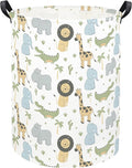 Animal Baby Laundry Basket Baby Hamper Kids Hamper Basket Toy Storage Bin for Boys Room Decor Baby Nursery Hamper Gift Baskets for Bedroom Bathroom(Green Animal)