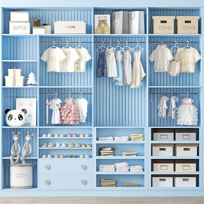 GoodtoU Baby Hangers, 60 Pack Baby Clothes Hangers for Closet Kids Plastic Hangers Toddler Infant Nursery Child Small Children (White)