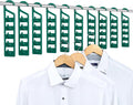 CraftyCrocodile Space Saving Hangers for Clothes - 10 in Pack, Heavy Duty Plastic, Multi Closet Space Savers for Shirts, Pants, Jeans, Sweaters - Hanger Organizer Space Saver
