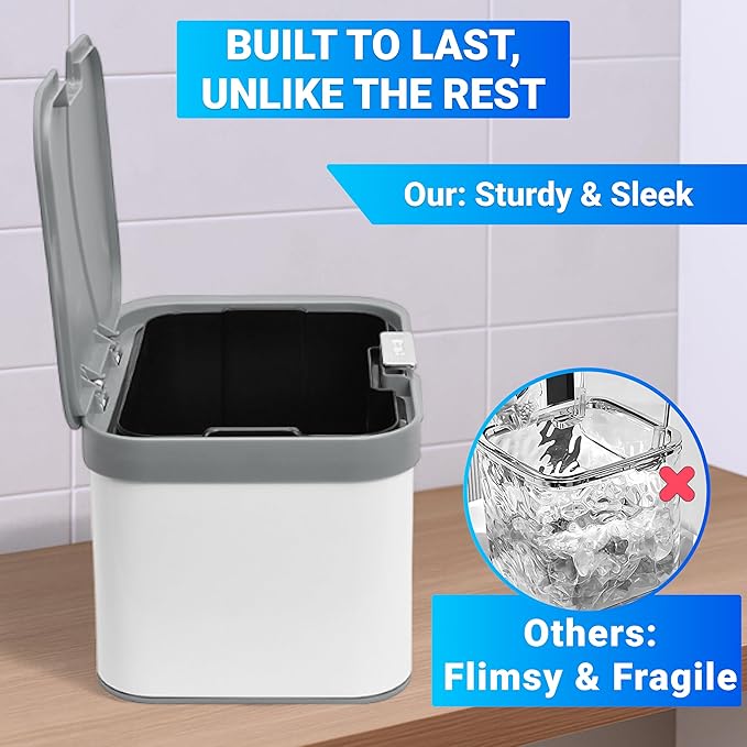 Skywin TidyFriend Laundry Pods Container with Push Up Lid, 10" x 7.4" x 6.7", Airtight Storage Keeps Pods Fresh, Laundry Detergent Container & Dishwasher Pod Holder (Grey)