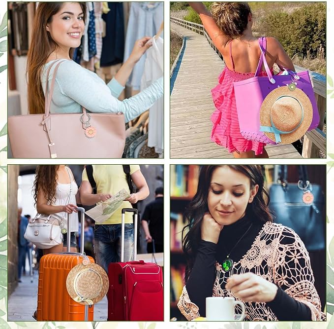 2 Pcs Hat Clip for Travel on Bag- Securely Attach Hats to Bags, Totes, Luggage - Hands-Free, Prevents Loss at Beach/Outings