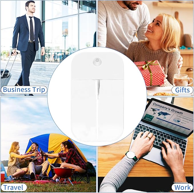 2 PCS Clear Spray Bottles, Portable Card Spray Bottles, 50 ML Refillable Plastic Perfume Atomizer Vials, Suitable Perfume, moisturizing water, hand sanitizer