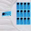 SheetSnaps Full Size Bed Sheet Labels – 12-Pack Snap-On Color Tags for Full Sheets – Blue – Washable Linen Closet Organizer, Sheet Corner Identifier, Easy Bed-Making for Full Beds