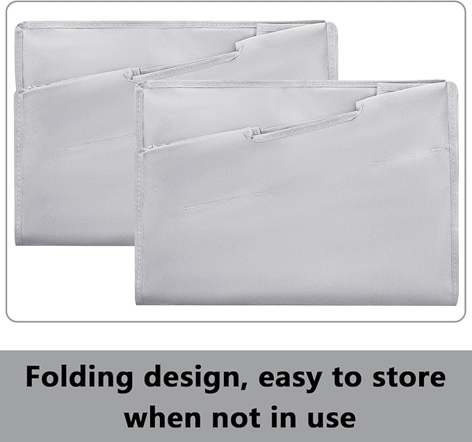 Windyun 3 Pcs Hypotenuse Laundry Sorter Replacement Bags Hamper Cart Removable Replacement Bags Laundry Storage Organizer Bag Hamper Liner, No Hooks 14.76 x 8.66 x 23.23/19.29 Inch(Gray)