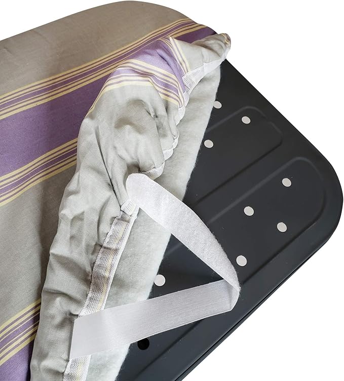 HOMZ 1915064 Premium Replacement Cover and Pad for Standard Width Ironing Board, 13-15" W x 53-55" L, Purple Diagonal Stripe