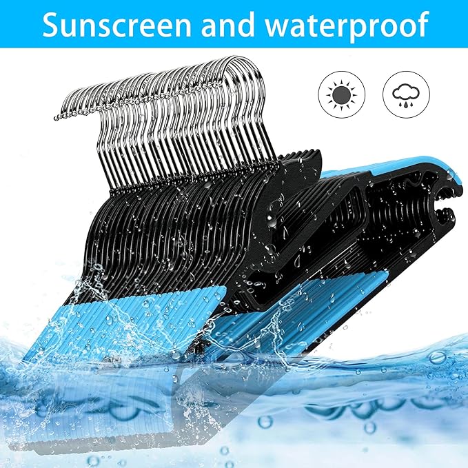 Tinfol 30PC Dry Wet Clothes Hangers with Non-Slip Pads, 16inch Plastic Space Saving Clothes Hanger - Heavy Duty Suit Hanger for Cloth,Underwear, Pants, Shirts and Sweaters