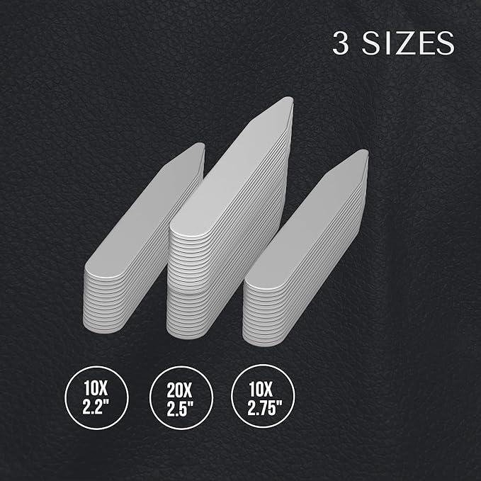 Quality Stays Metal Collar Stays for Men – Set of 40 Dress Shirt Collar Stays for Men, 3 Sizes in a Divided Box