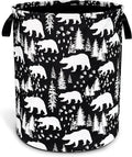Bear Laundry Basket Forest Bear Paw Foldable Oxford Cloth Funny Tote Bag Laundry Hamper Clothes Storage Bucket Toy Organizer For Bathroom/Laundry Storage/Bedroom 18.9x16.5 Inch