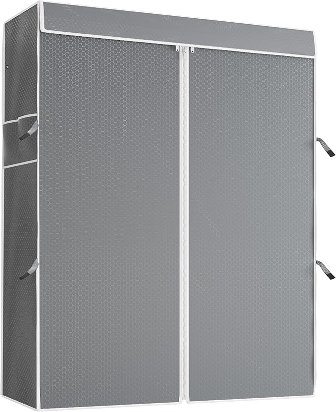 VIPEK Cover ONLY for V2/V2S/V7/R4/R3 Plus Clothes Rack, Dustproof Zippered Polyester Fabric Cover, Sturdy, Wrinkle Resistance, Breathability Keep Garments Dry, 46.1" L X 17.7" W X 75.2" H, Gray