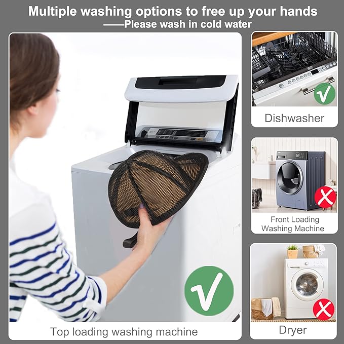 Hat Washer Cage for Washing Machine, Hat Washer Cage，Baseball Cap Washing Cage,Cleaning and Protecting Hats in Dishwasher