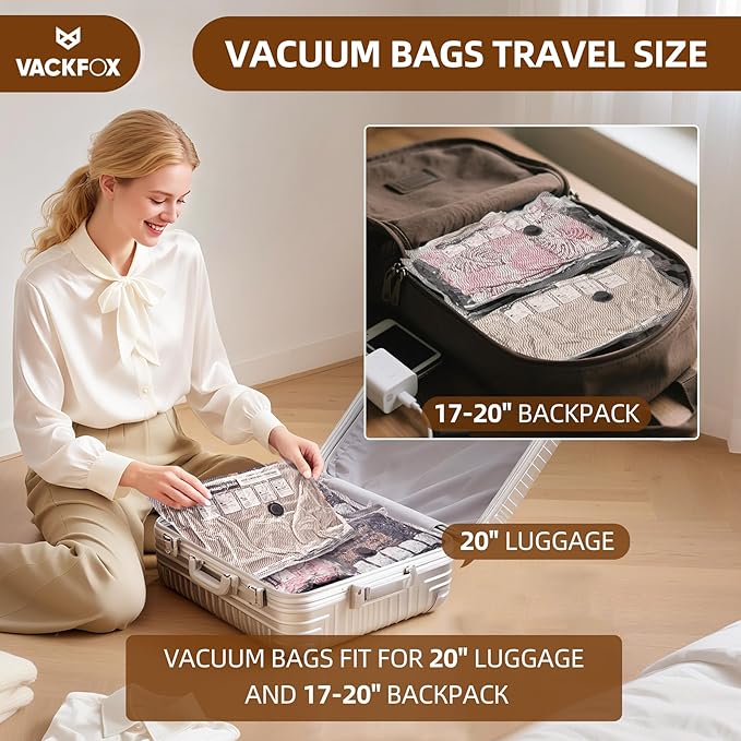 15 Pack Vacuum Seal Bags with Wireless Rechargeable Electric Pump, Vacuum Storage Bags with LED Light(5L+5M+5S), Travel Vacuum Bags for Luggage, Space Saver for Clothes and Clothing Travel