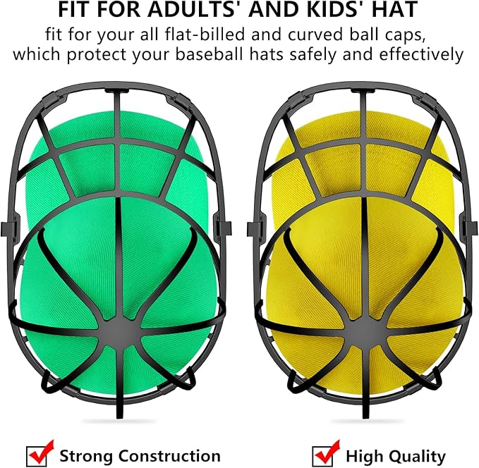 Coopache 4 Pack Hat Washer for Baseball Cap Washer Cage for Washing Machine,Ball Cap Washing Frame Hat Cleaner Holder Protector for Dishwasher