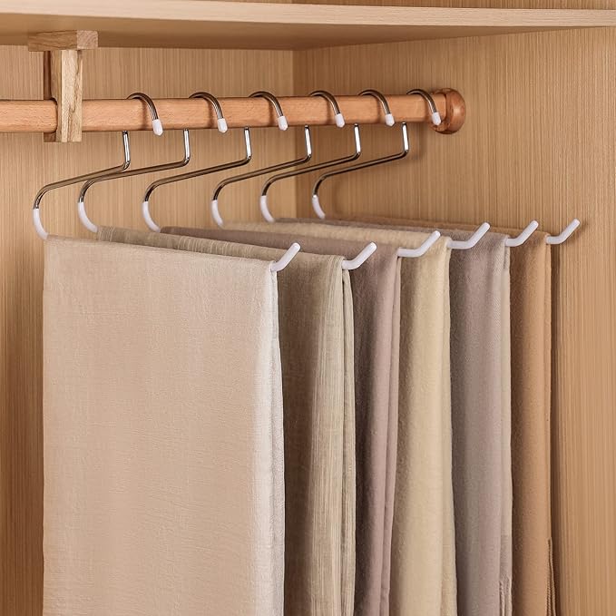 VASLIM 8 Pack Blanket Hangers Heavy Duty Black Vinyl Coated Nonslip - Great for Quilts, Comforters, Table Cloths, Towels, Sleeping Bags,Drapery and bedspreads(White)