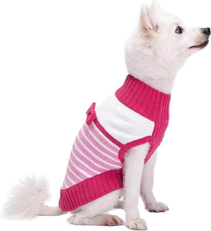 Blueberry Pet Pinky Princess Designer Chenille Dog Sweater in Pinky Princess, Back Length 16", Pack of 1 Clothes for Dogs