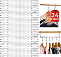 Collapsible Clothes Hanger Organizer - 6 Hole Space Saving Cascading Hangers for Closet Organization - Premium Metal - 24 pc
