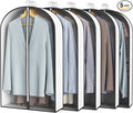 40” Garment Bags for Hanging Clothes 4” Gusseted - with Clear Window, Breathable Fabric, Metal Zipper, Suit Coat Dress Protector for Clothes Closet storage, Season Off, Moving, 5 Pack