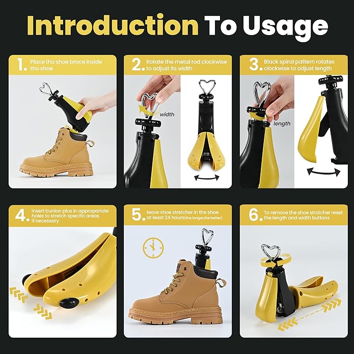 Shoe Stretcher For Women Men,Boot Stretcher Women Men,Shoe Expander Widener Stretch Length Width