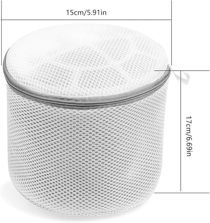 2Pcs Bra Wash Bag Durable Honeycomb Mesh Laundry Bags for Delicates 6 x 6.7 Inches