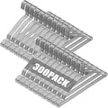 SPECILITE Wire Hangers 300 Pack, Metal Wire Clothes Hanger Bulk for Coats, Space Saving Metal Hangers 16.7 Inch Ultra Thin Non Slip with Groove, for Standard Size Suits, Shirts, Pants, Skirts-Silver