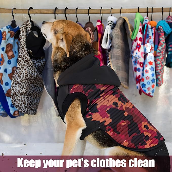 48 Pcs Dog Clothes Hangers 7 Inch Wide Non-Slip Plastic Pet Clothes Hangers Pet Clothing Holder Coat Hanger for Small Dog Cat Puppy Chihuahuas(Black)