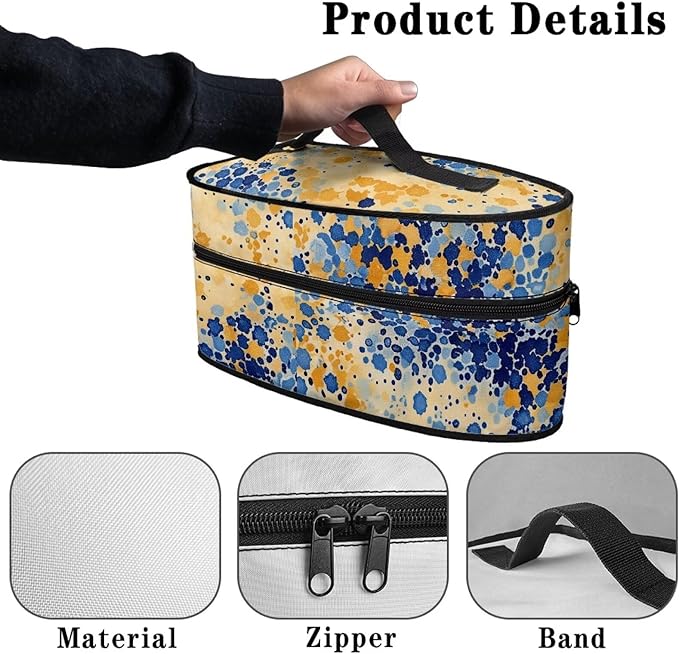 Rchsmod Paint Splatter Print Steam Iron Case Waterproof & Dustproof Iron Storage Bag with Handle Protective Steamer Carrying Case Iron Accessories, Case Only