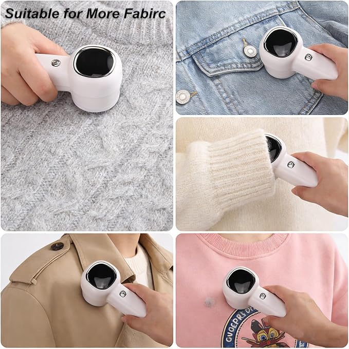 Fabric Shaver Lint Remover Rechargeable with Digital Display，3-Speeds Sweater Shaver to Remove Pilling Defuzzer Fabric Shaver for Clothes, Couch, Curtain, Blanket,Furniture