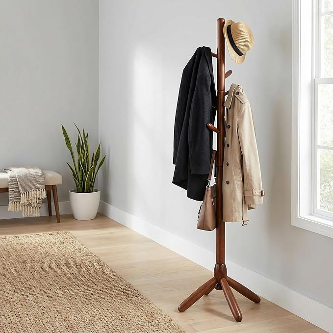 Cortesi Home Chandler Wooden Coat Rack, Oak