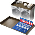 OfficeSimpli Washer Dryer Countertop, Made in USA, Non-Slip Pads, Laundry Room Wood Topper, Washer Dryer Cover for Top, Laundry Countertop, Laminate Finish (Tenino Grey, Standard (27.5" x 54"))