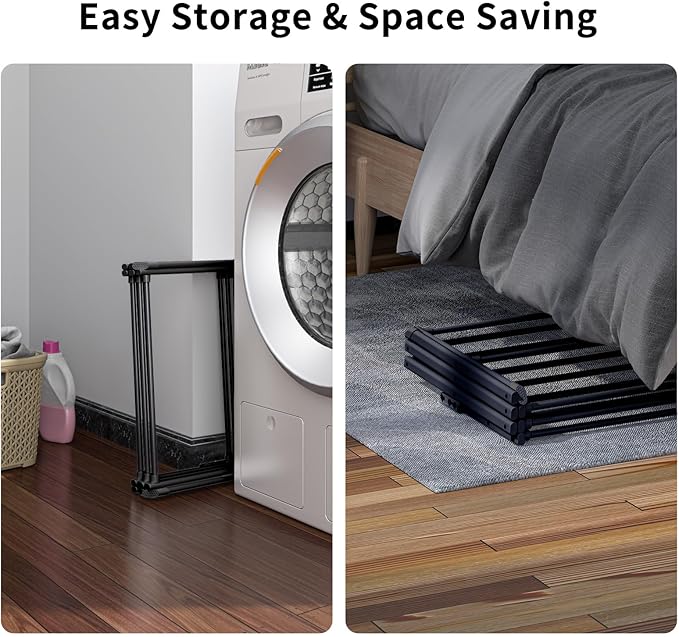 3 Tier Clothes Drying Rack, Foldable Drying Rack Clothing,Indoor & Outdoor Laundry Rack for Drying Clothes,Space-Saving Design, Metal Collapsible Dryer Racks for Laundry,Pure Black