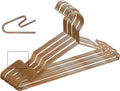 Heavy Duty Metal Hangers with Unique Hook Design Durable & Sturdy Coat Hangers 4mm Thick Withstands 25lbs Weight Smooth Finish Compact Shirt Hangers - 40 Pack Rose Gold