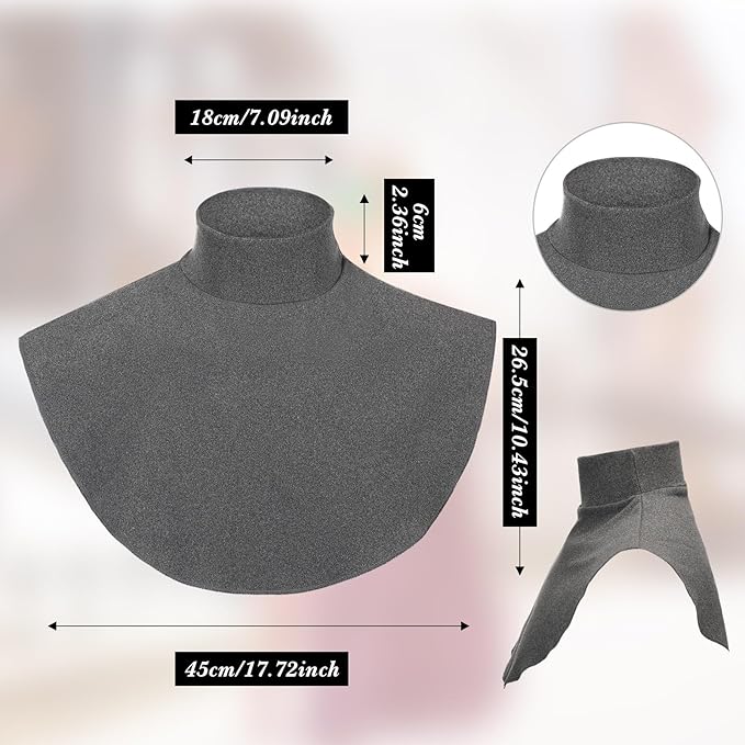 Turtleneck Dickey Extra Large Fake Collar Detachable Dickey Collar Half Mock Turtleneck for Men Women