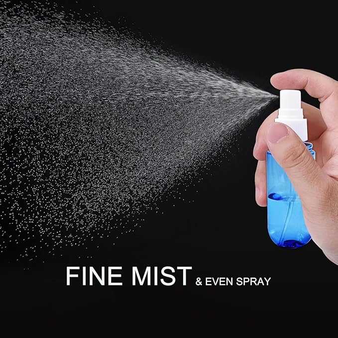 YOCASII 3PCS Mini Spray Bottles, 2oz Travel Spray Bottles Tsa Approved, Travel Containers for Toiletries, Small Spray Bottle and Pump Bottles for Hair Spray & Face